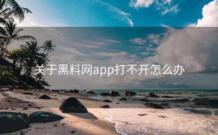 关于黑料网app打不开怎么办